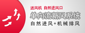 单向流新风系统（自然进风+机械排风）